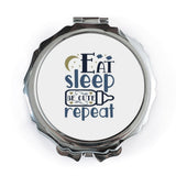 Eat Sleep Be Cute Repeat Pocket Mirror, Funny Baby Quote Mirror, Mom Life Purse Mirror, Baby Shower Gift, New Mom Gift - Tawshia