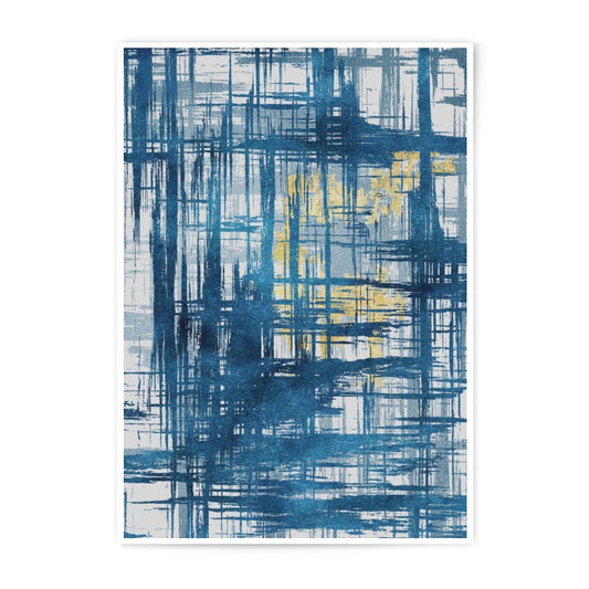 Abstract Photographic Print, Blue Gold Art Print, Modern Wall Decor, Home Decor, Fine Art Print, Contemporary Art, Living Room Art - Tawshia