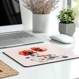 Beautiful Floral Design Mouse Pad Office Product