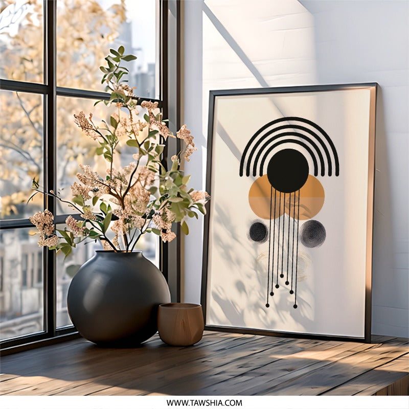 Abstract Wall Art, Geometric Print, Minimalist Decor, Modern Art Print, Scandinavian Wall Art, Living Room Art, Office Wall Decor - Tawshia