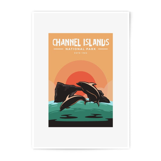 Channel Islands National Park Photographic Print, Dolphin Art, Coastal Decor, Travel Poster, Wall Art, Nature Print, Ocean View - Tawshia