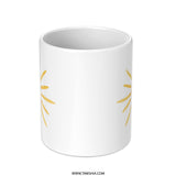 Smiling Sun Mug, Cute Sun Drawing Mug, Sunshine Coffee Cup, Happy Sun Mug, Positive Vibes Mug, Gift for Friend, Summer Mug, Kids Mug - Tawshia