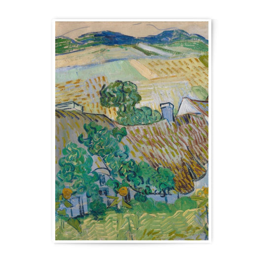 Wheat Fields with House, Photographic Print, Van Gogh Art, Fine Art Print, Landscape Painting, Wall Decor, Impressionist Artwork - Tawshia