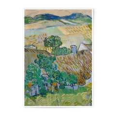 Wheat Fields with House, Photographic Print, Van Gogh Art, Fine Art Print, Landscape Painting, Wall Decor, Impressionist Artwork - Tawshia