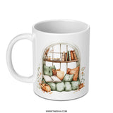 Book Nook Mug, Cozy Reading Spot, Fall Inspired Mug, Book Lover Gift, Autumn Decor Mug, Pumpkin Spice Season, Window Seat Mug - Tawshia