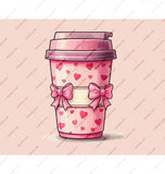 Cute Heart and Bow Design Travel Mug product