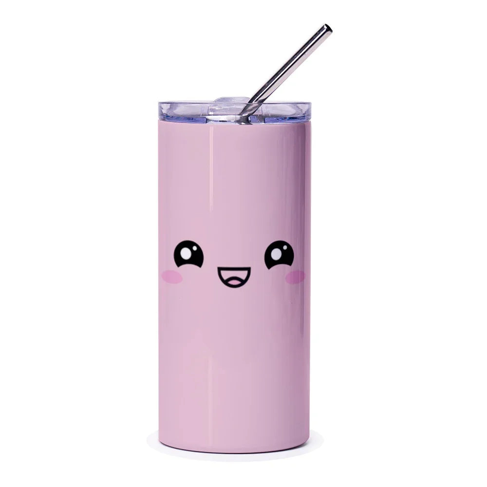 Adorable Pink Smiling Face Insulated Tumbler product