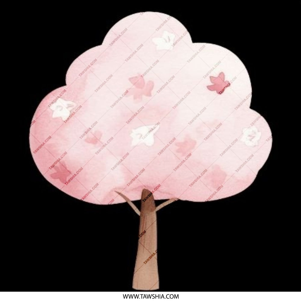 Pink Blossom Tree Pinback Button, Floral Tree Button Badge, Spring Tree Design, Aesthetic Tree Pin, Sakura Tree Badge, Cute Tree Pin - Tawshia