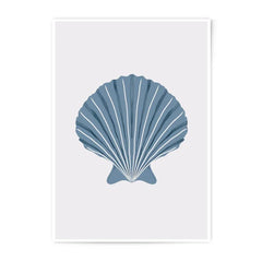 Blue Seashell Photographic Print, Coastal Wall Decor, Beach House Art, Ocean Shell Art, Nautical Print, Summer Decor - Tawshia