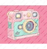 Retro Style Polaroid Camera Illustration Art product type