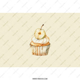 Apple Cupcake Tumbler, Foodie Tumbler, Dessert Tumbler, Watercolor Tumbler, Unique Drinkware, Gift for Baker, Stylish Tumbler - Tawshia