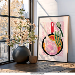 Kitchen Wall Art, Food Art Print, Culinary Wall Decor, Cooking Illustration, Modern Kitchen Decor, Restaurant Art, Home Decor, Chef Art - Tawshia