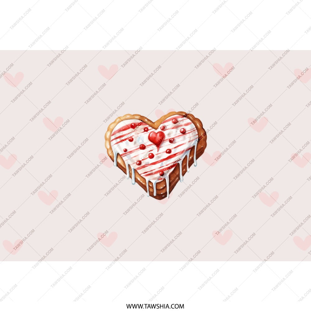Heart Cookie Tumbler, Valentines Day Tumbler, Cute Cookie Tumbler, Heart Tumbler, Valentine Gift, Gift for Her, Treat Tumbler, Holiday - Tawshia