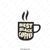 Best Black Coffee Mug Pillow, Caffeine Lover Gift, Home Decor Throw Pillow, Modern Design Cushion, Kitchen Decor, Coffee Addict Pillow - Tawshia