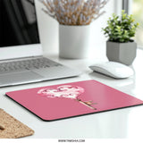 Heart Key Mouse Pad, Pink Decor, Ornate Design, Cute Mousepad, Home Office Accessory, Desk Mat, Gift for Her, Valentine's Day Gift - Tawshia