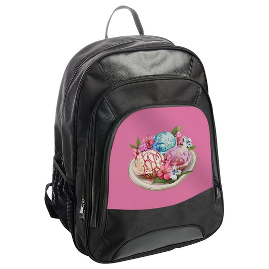 Ice Cream Floral Backpack, Delicious Dessert, Sweet Treat Design, Unique Backpack Gift, Foodie Gift, Stylish Bag, Trendy Backpack - Tawshia