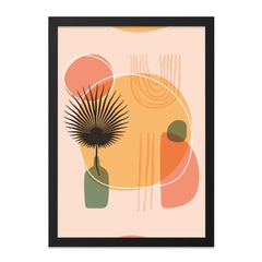 Abstract Shapes Wall Art, Palm Leaf Print, Modern Art Decor, Geometric Poster, Minimalist Art Print, Home Wall Decor - Tawshia