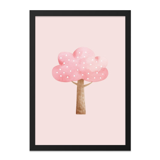 Pink Tree Wall Art, Watercolor Tree Print, Nursery Decor, Baby Girl Room Art, Cute Tree Art, Pastel Pink Art, Kids Room Decor - Tawshia