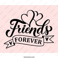 Friends Forever Mouse Pad, Heart Mousepad, Gift for Best Friend, Friendship Mouse Pad, Office Decor, Computer Accessories, Desk Decor - Tawshia