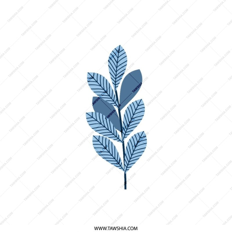 Blue Leaf Pillow, Botanical Pillow, Modern Home Decor, Accent Pillow, Decorative Pillow Cover, Throw Pillow, Cushion Pillow - Tawshia