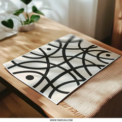 Abstract Circles Photographic Print, Modern Wall Art, Black and Beige Minimalist Decor, Contemporary Home Decor, Printable Art - Tawshia