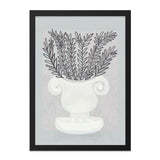 Botanical Wall Art, Grecian Urn Print, Minimalist Home Decor, Elegant Leaves Wall Decor, Modern Wall Art - Tawshia