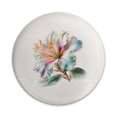 Colorful Hibiscus Flower Pinback Button, Floral Pinback Button, Tropical Flower Art, Trendy Pinback Button, Gift for Florists, Tropical - Tawshia