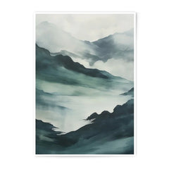 Misty Mountain Photographic Print, Landscape Wall Art, Home Decor, Atmospheric Photo, Serene Scenery, Nature Photography Print - Tawshia