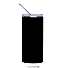 Watercolor Heart Tumbler, Black Tumbler, Heart Design, Stylish Tumbler, Gift for Her, Gift for Him, Unique Tumbler, Coffee Tumbler - Tawshia