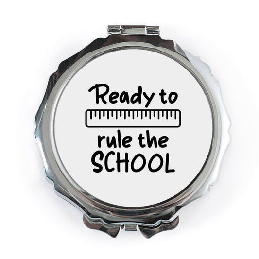 Rule The School Pocket Mirror, Back to School Gift, Student Accessory, School Spirit, Teacher Gift, Student Gift, Pocket Mirror - Tawshia