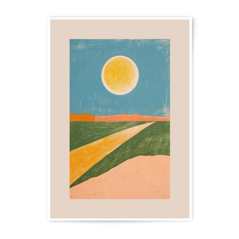 Abstract Landscape Photographic Print, Sun Art, Modern Art Print, Wall Decor, Home Decor, Fine Art Print, Minimalist Art - Tawshia