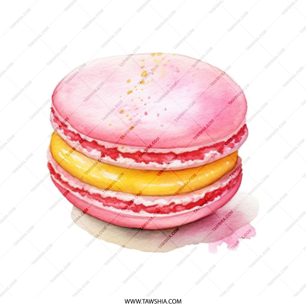 Macaron Tote Bag, Pink Macaron, Watercolor Macaron, French Macaron, Sweet Treat Bag, Foodie Gift, Dessert Lover Gift - Tawshia