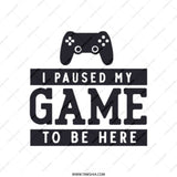 Gamer Tote Bag, I Paused My Game, Funny Gift for Gamers, Video Game Lover Present, Gaming Convention Bag, Geeky Present Tote - Tawshia