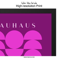 Bauhaus Wall Art, Geometric Print, 1923 Poster, Abstract Bauhaus Exhibition, Modern Art Print, Purple Wall Decor - Tawshia