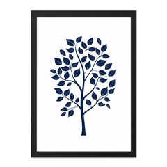 Navy Blue Tree Wall Art, Minimalist Tree Print, Modern Home Decor, Nature Inspired Artwork, Botanical Wall Decor - Tawshia