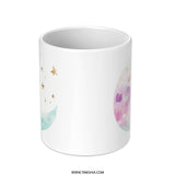 Watercolor Moon Mug, Celestial Mug, Starry Night Mug, Dreamy Mug, Gift Idea, Unique Mug SKU: MG10004207 - Tawshia