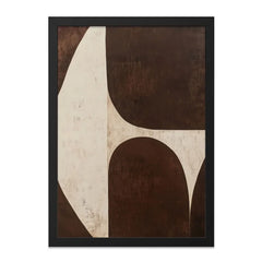 Modern Abstract Wall Art, Brown and Beige Shapes Print, Minimalist Home Decor, Geometric Wall Art, Contemporary Wall Decor - Tawshia