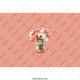Floral Tumbler, Tulip Tumbler, Flower Tumbler, Bouquet Tumbler, Mason Jar Tumbler, Aesthetic Tumbler, Gift For Her, Spring Tumbler - Tawshia