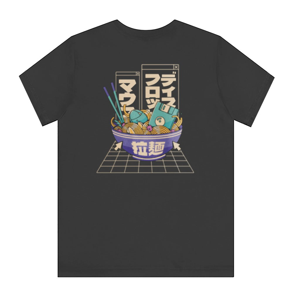 Unique Retro Noodle Bowl Cartoon Print T-Shirt product
