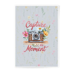 Capture the Moment Photographic Print, Floral Camera Decor, Leopard Camera Print, Photo Lover Gift, Wall Art Print, Home Decor - Tawshia