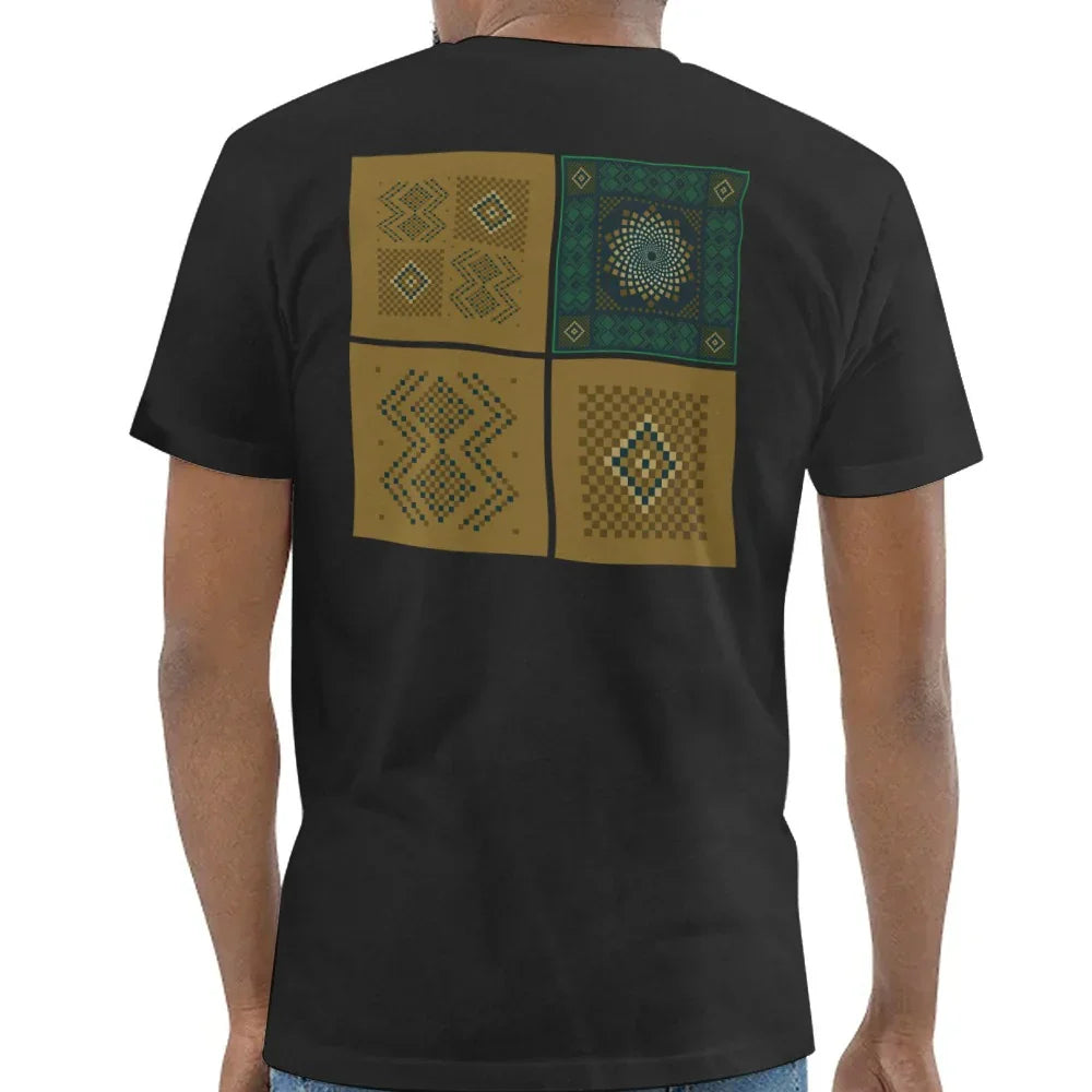 Geometric Pattern Black Tee Shirt product