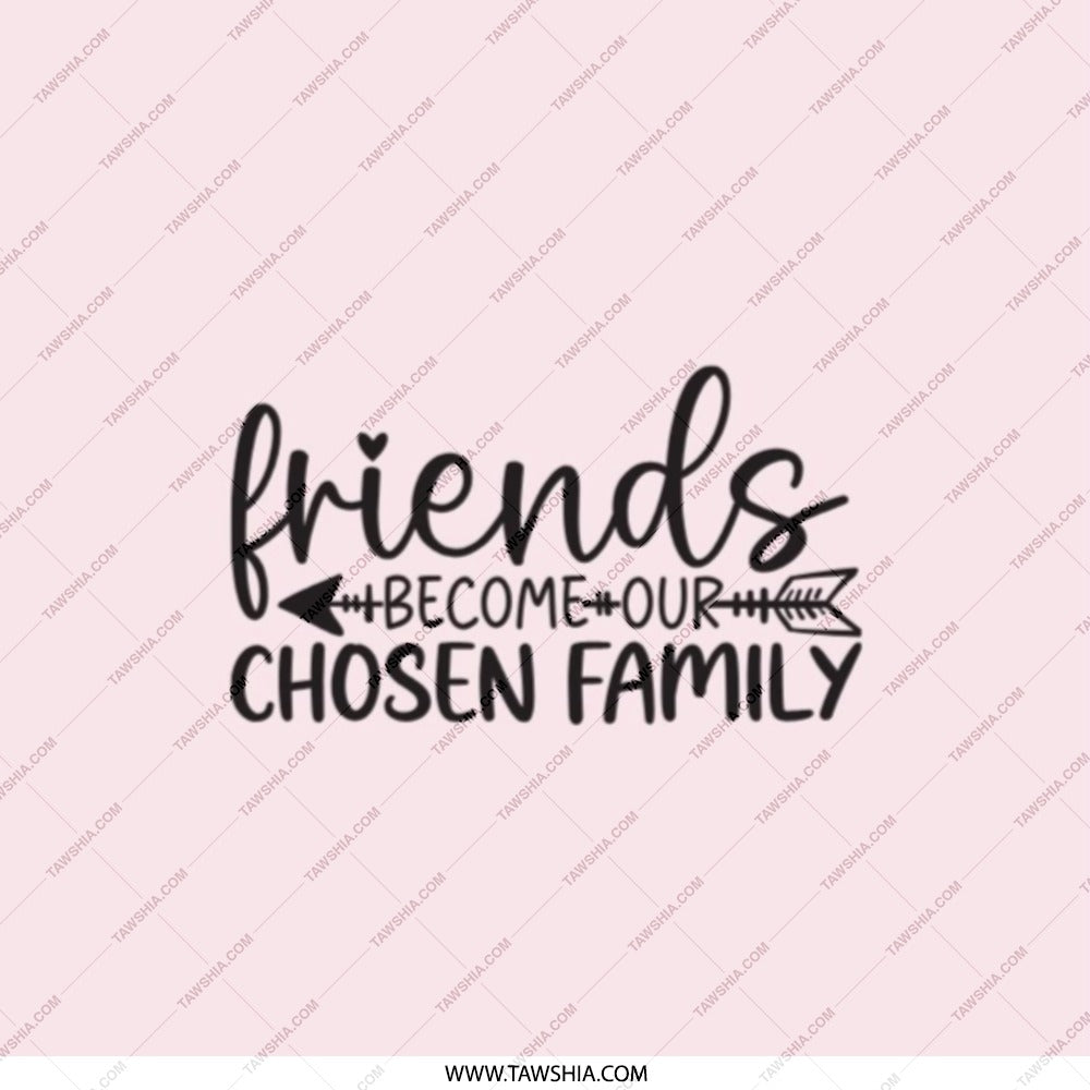 Friends Become Family Pocket Mirror, Sentimental Gift, Best Friend Present, Friendship Mirror, Chosen Family Compact Mirror - Tawshia