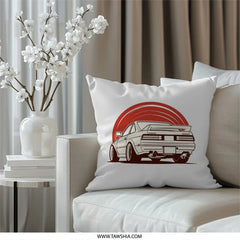 Toyota MR2 Pillow, JDM Car Art Throw Pillow, Automotive Enthusiast Decor, Japanese Rising Sun Pillow, Car Lover Gift, Car Decor - Tawshia