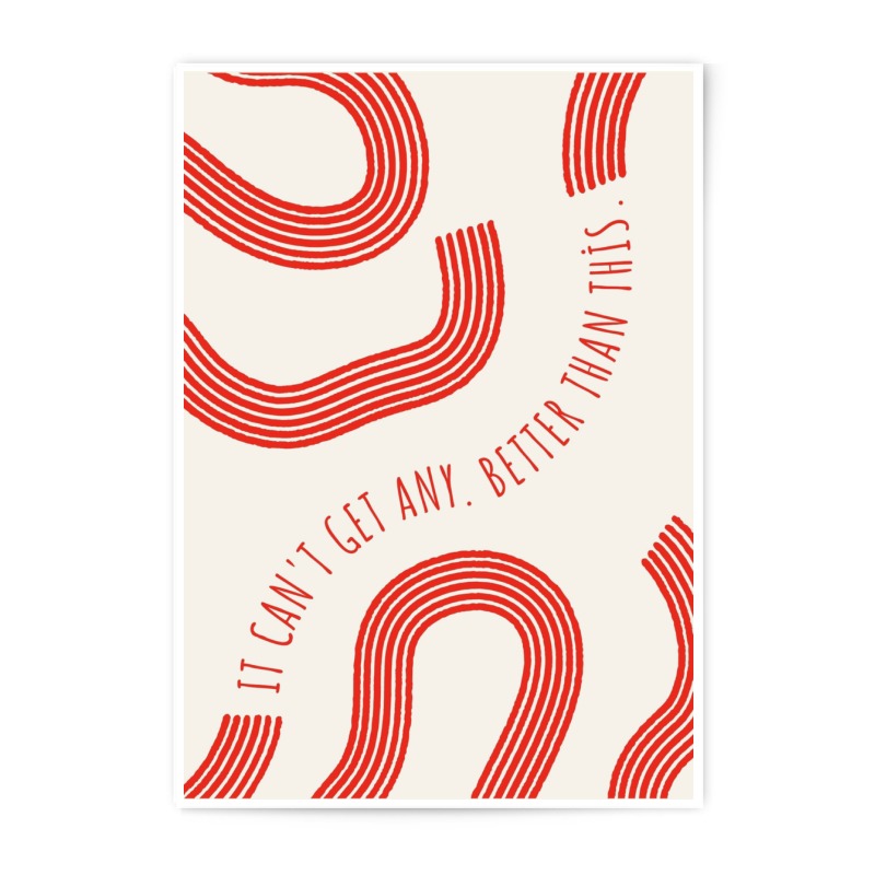 Abstract Art Photographic Print, Red Lines Decor, Quote Wall Art, Minimalist Art Print, Modern Home Decor, Unique Gift Idea - Tawshia