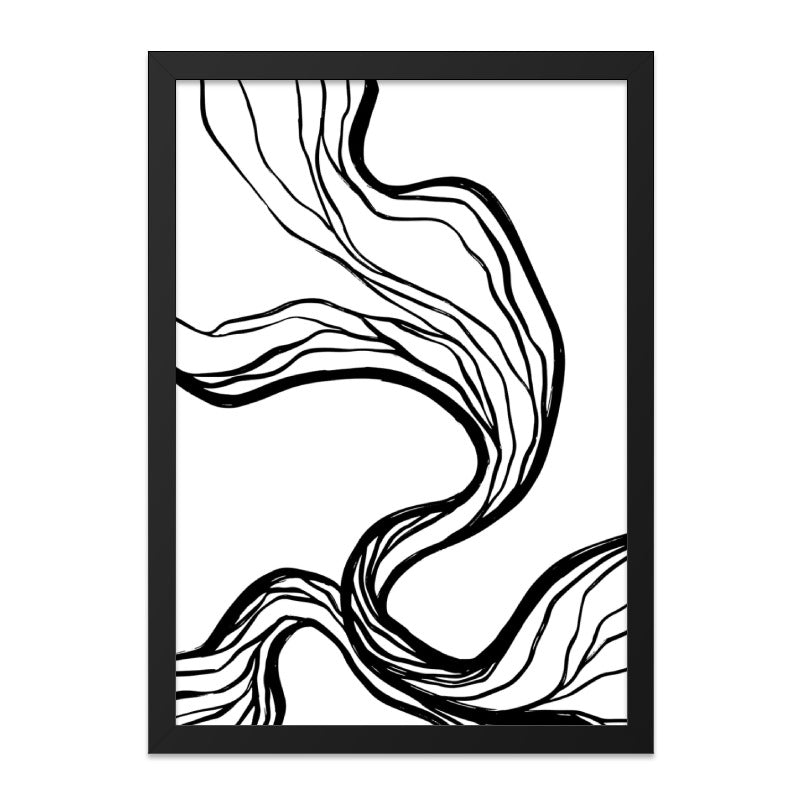 Abstract Line Art Wall Art, Minimalist Print, Black and White Drawing, Modern Home Decor, Contemporary Wall Hanging, Fine Art Prints - Tawshia