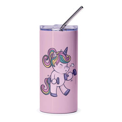 Cute Unicorn Weightlifting Tumbler With Straw product
