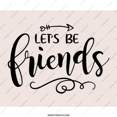 Let's Be Friends Mouse Pad, Friendship Gift, Best Friend Gift, Cute Office Decor, Funny Mousepad, Arrow Design, Unique Gift Idea - Tawshia