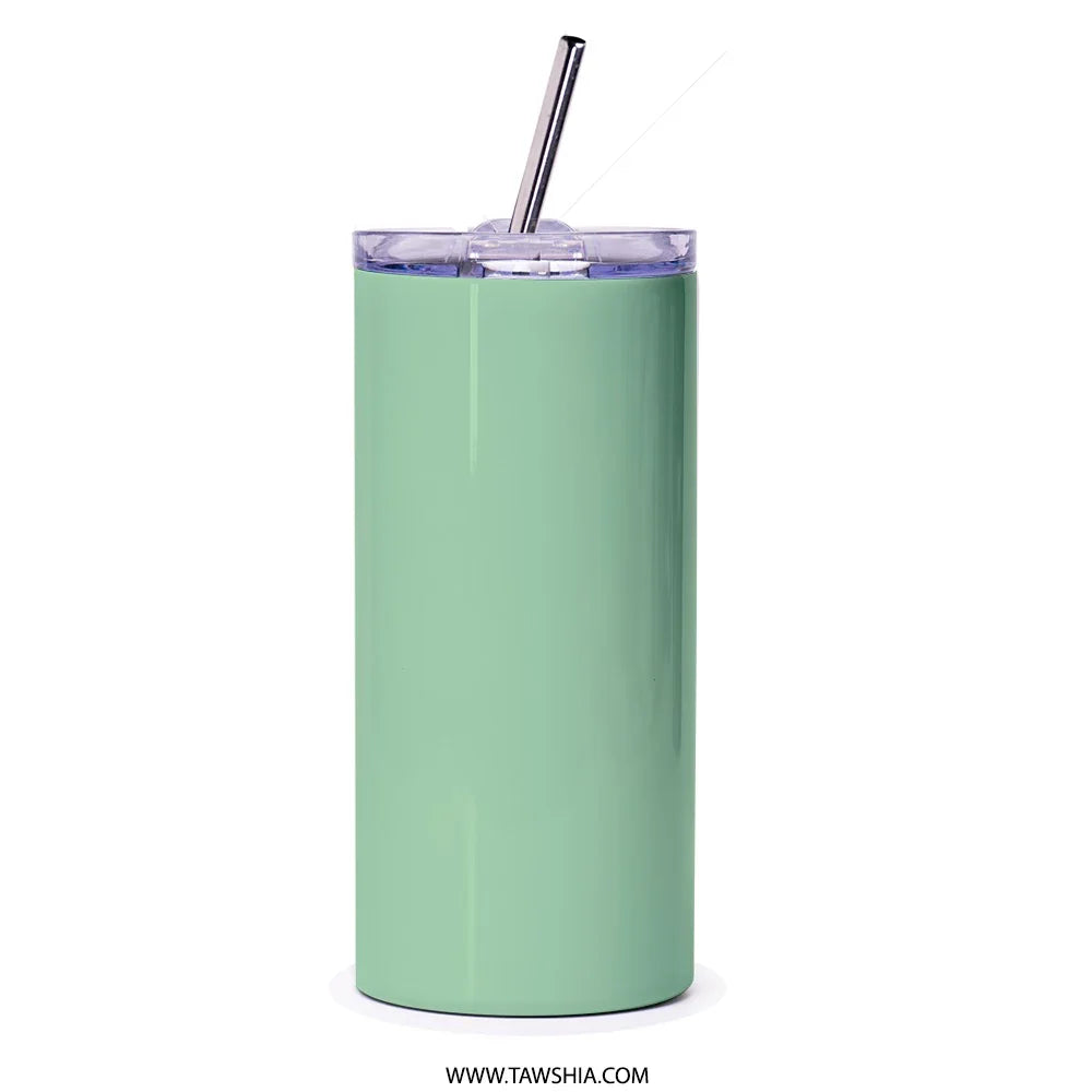 Stylish Mint Green Tumbler with Reusable Straw product