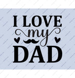 I Love My Dad with Mustache And Hearts Design product type