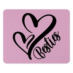 Besties Heart Mouse Pad, BFF Gift, Best Friend Mousepad, Friendship Present, Cute Desk Decor, Gift For Her, Desk Accessory - Tawshia